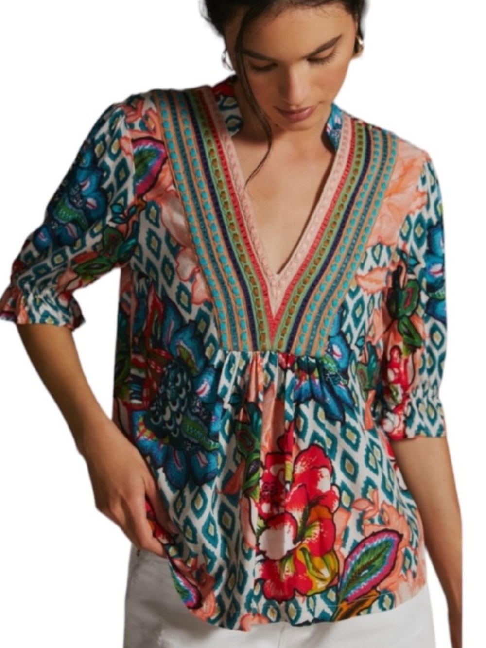Bl^nk London Stephanie Floral Embroidered Top